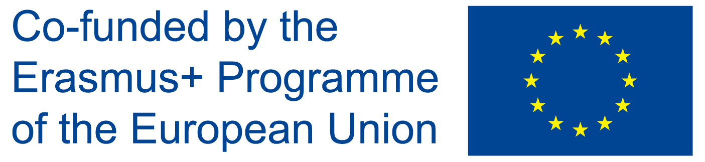 logotipo da União Europeia e Programa Erasmus Mais